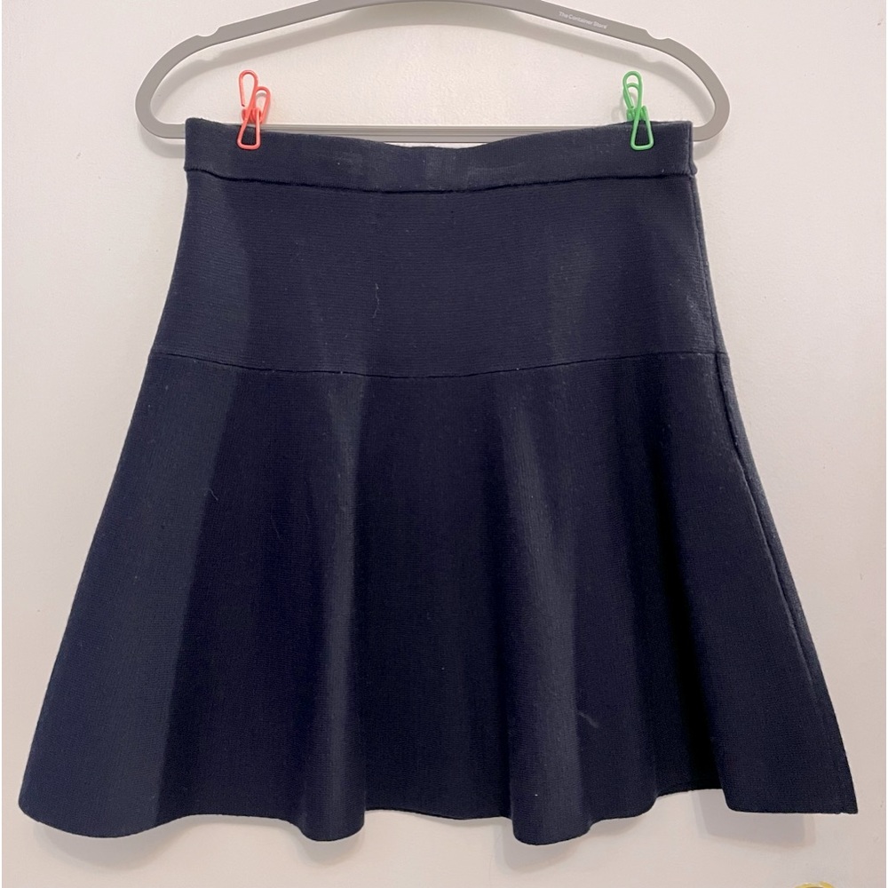 Tahari Navy Knit Skirt